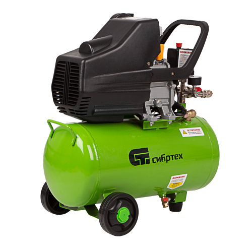Компрессор воздушный КК-1500/24, 1.5 кВт, 198 л/мин, 24 л, прямой привод, масляный Сибртех по ценам производителя в Санкт-Петербурге с доставкой по всей России