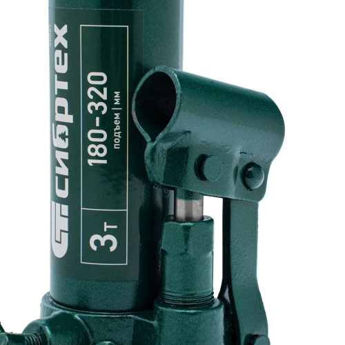 Домкрат гидравлический бутылочный, 3 т, 180-320 мм Сибртех по ценам производителя в Санкт-Петербурге с доставкой по всей России