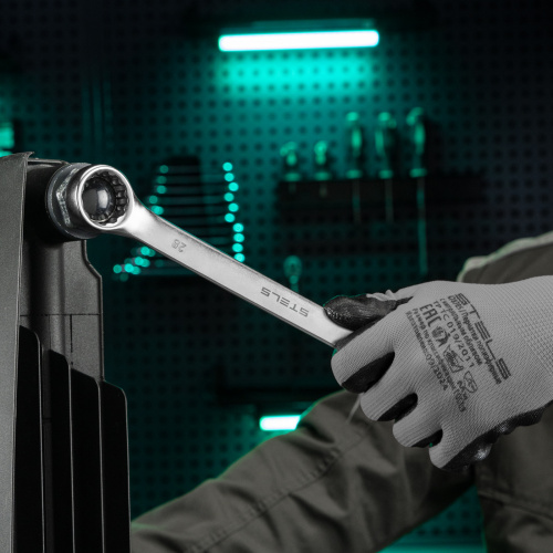 Ключ комбинированный, 28 мм, CrV, матовый хром Stels по ценам производителя в Санкт-Петербурге с доставкой по всей России