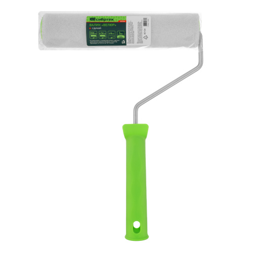 Валик "Велюр" с ручкой, 200 мм, ворс 5 мм, D 36 мм, D ручки 6 мм Сибртех купить в Москве с доставкой по всей России | ProtosMarket.ru