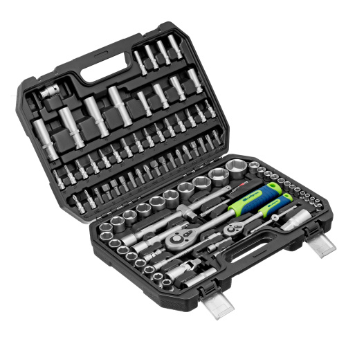 Набор инструментов, 1/2", 1/4", пластиковый кейс, 94 предмета// Сибртех по ценам производителя в Санкт-Петербурге с доставкой по всей России