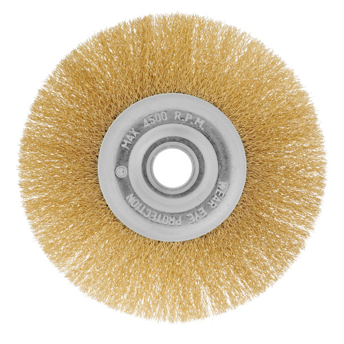 Щетка для УШМ, 175 мм, посадка 22.2 мм, плоская, латунированная витая проволока Matrix по ценам производителя в Санкт-Петербурге с доставкой по всей России