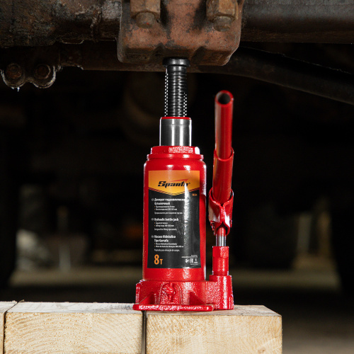 Домкрат гидравлический бутылочный, 8 т, h подъема 200-385 мм Sparta по ценам производителя в Санкт-Петербурге с доставкой по всей России