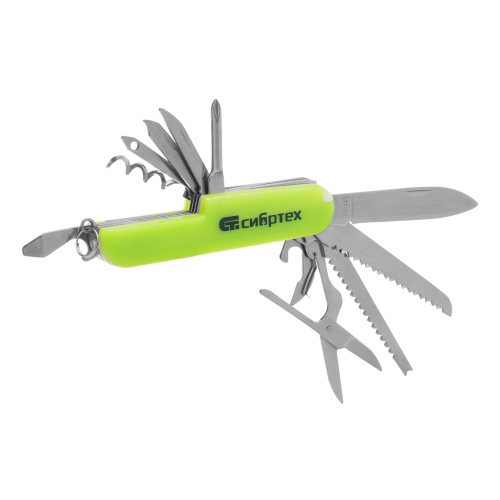 Нож многофункциональный, компактный размер, 15 функций, 90 мм Сибртех по ценам производителя в Санкт-Петербурге с доставкой по всей России