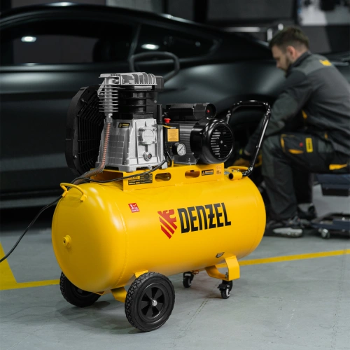 Компрессор воздушный рем. привод BCI 2200/100, 2,2 кВт, 100 литров, 420 л/мин Denzel по ценам производителя в Санкт-Петербурге с доставкой по всей России
