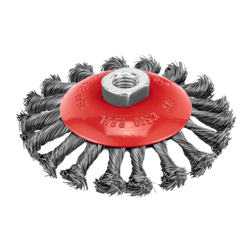 Щетка для УШМ, 115 мм, М14, "тарелка", крученая проволока 0.5 мм Matrix по ценам производителя в Санкт-Петербурге с доставкой по всей России