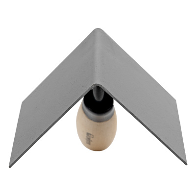 Кельма угловая, 110 х 75 х 75 мм, стальная, для внутренних углов, буковая ручка Сибртех купить в Москве с доставкой по всей России | ProtosMarket.ru