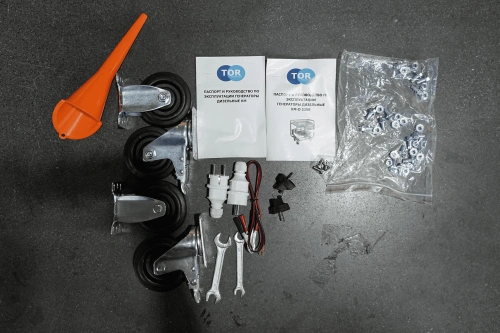 Генератор дизельный 5,0 кВт 220В с электростартером и колесами TOR KM5000D по ценам производителя в Санкт-Петербурге с доставкой по всей России