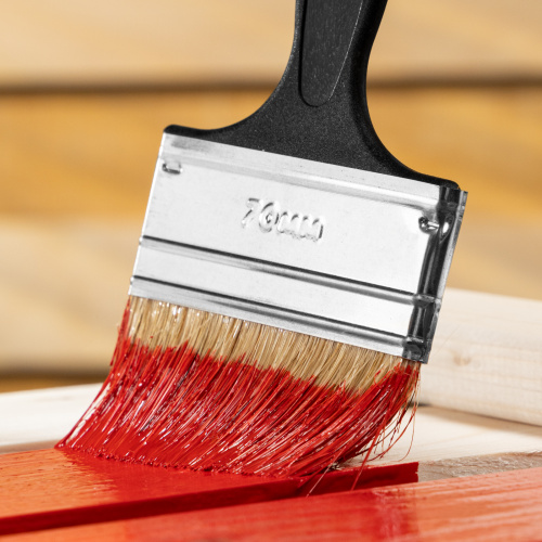 Кисть флейцевая "Стандарт", 70 х 6 мм, натуральная щетина, пластиковая ручка Сибртех купить в Москве с доставкой по всей России | ProtosMarket.ru