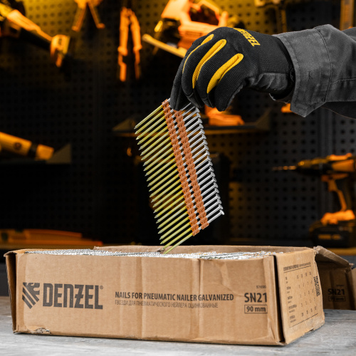 Гвозди для пнев. нейлера (оцинк.) длина - 90 мм, диам. - 3,05 мм, 2000 шт. Denzel купить в Москве с доставкой по всей России | ProtosMarket.ru
