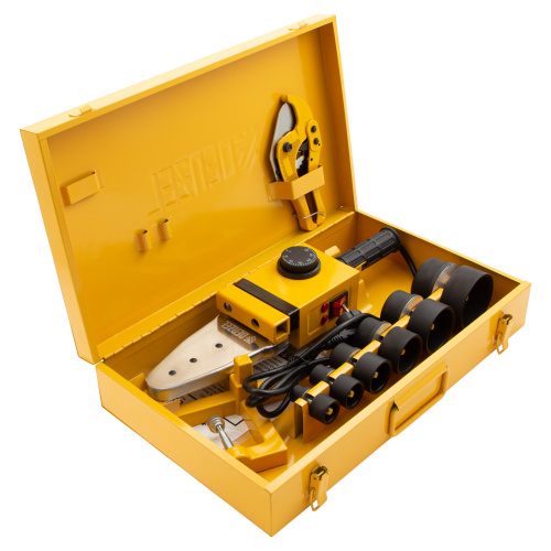 Аппарат для сварки пластиковых труб DWP-1500, 1500 Вт, 260-300 град, комплект насадок, 20-63 мм Denzel купить в Москве с доставкой по всей России | ProtosMarket.ru