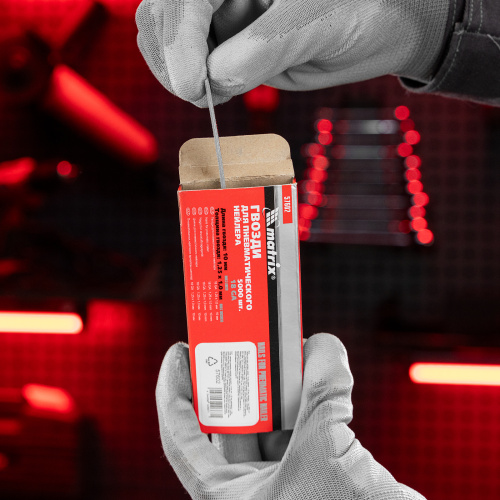 Гвозди для пневматического нейлера, длина 10 мм, ширина 1.25 мм, толщина 1 мм, 5000 шт Matrix по ценам производителя в Санкт-Петербурге с доставкой по всей России