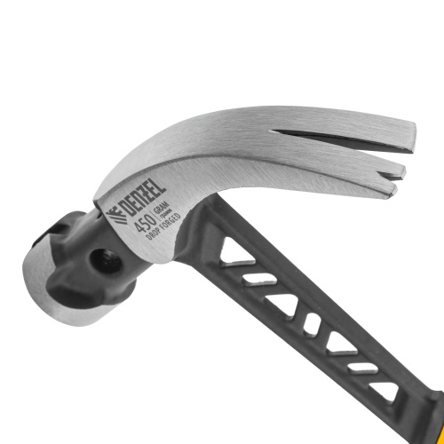 Молоток-гвоздодер 450 г, цельнокованый,боек с магнитом, двухкомп. обрезин. рук-ка Denzel купить в Москве с доставкой по всей России | ProtosMarket.ru