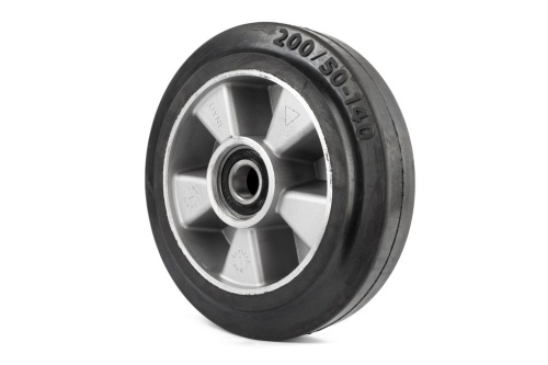 Колесо резиновое 200х50 мм с подшипником для тележек гидравлических BF/WB/RHP/BFS по ценам производителя в Санкт-Петербурге с доставкой по всей России
