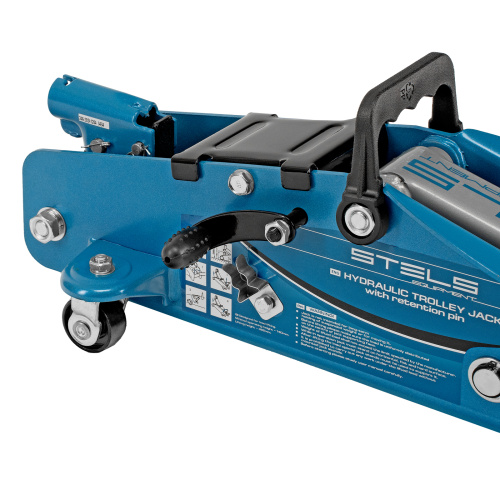 Домкрат гидравлический подкатной с фиксатором, 2.5 т, Safety Pin, 140-385 мм, в кейсе Stels по ценам производителя в Санкт-Петербурге с доставкой по всей России