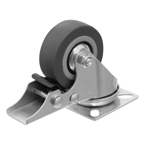 Колесо поворотное с тормозом D 50 мм, крепление  платформенное Сибртех по ценам производителя в Санкт-Петербурге с доставкой по всей России