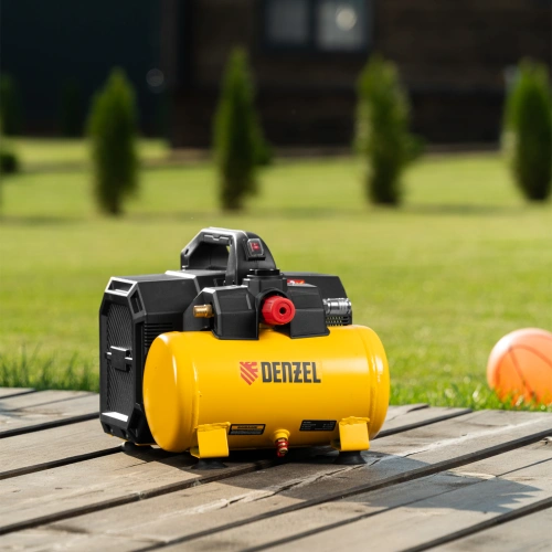 Компрессор  DLS750/6 безмасляный малошумный 750 Вт, 140 л/мин,ресивер 6 л Denzel по ценам производителя в Санкт-Петербурге с доставкой по всей России