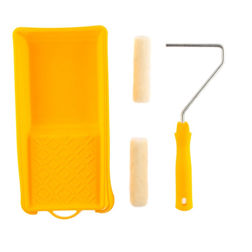 Малярный набор для работ с лаками: кювета 150 мм х 290 мм и мини-валик 110 мм Сибртех купить в Москве с доставкой по всей России | ProtosMarket.ru