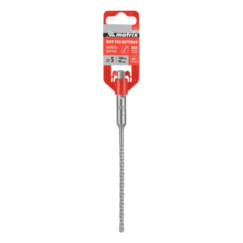 Бур по бетону, 5 x 160 мм, SDS Plus Matrix по ценам производителя в Санкт-Петербурге с доставкой по всей России