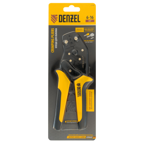 Клещи для обжима наконечников штыревых НШВ, НШВИ, НШВИ-2, 6-16 мм2 Denzel купить в Москве с доставкой по всей России | ProtosMarket.ru