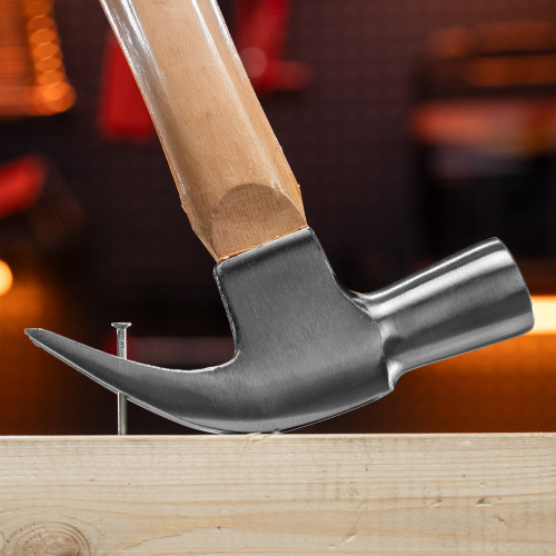 Молоток-гвоздодер, 450 г, боек 27 мм, деревянная рукоятка Sparta купить в Москве с доставкой по всей России | ProtosMarket.ru