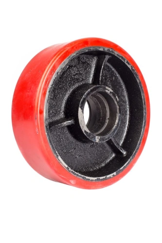 Колесо полиуретановое 160х50 мм без подшипника для тележек гидравлических JC/DF-III/DB/BFC по ценам производителя в Санкт-Петербурге с доставкой по всей России