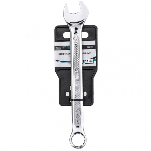 Ключ комбинированный, 14 мм, CrV, антислип Stels по ценам производителя в Санкт-Петербурге с доставкой по всей России