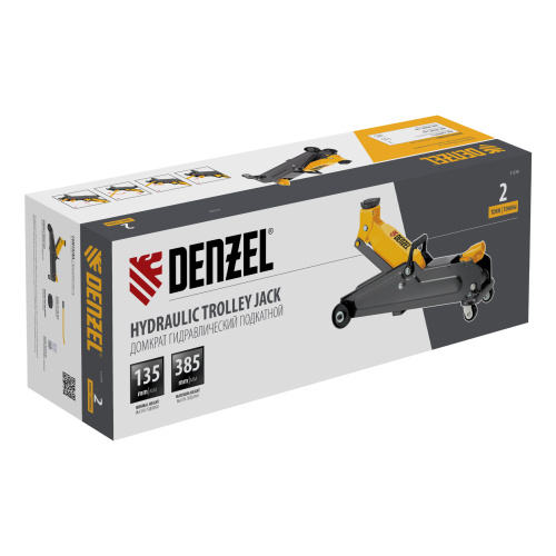 Домкрат гидравлический подкатной, 2 т, 135-385 мм Denzel по ценам производителя в Санкт-Петербурге с доставкой по всей России