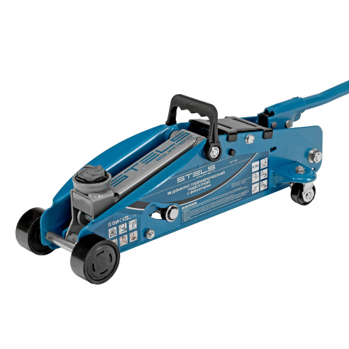 Домкрат гидравлический подкатной с фиксатором, 2.5 т, Safety Pin, 140-385 мм, в кейсе Stels по ценам производителя в Санкт-Петербурге с доставкой по всей России