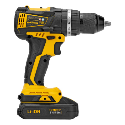 Дрель-шуруповерт аккумуляторная ударная бесщет CIDB-IB-18-02, Li-Ion, 18 В, 2 акк. Denzel купить в Москве с доставкой по всей России | ProtosMarket.ru