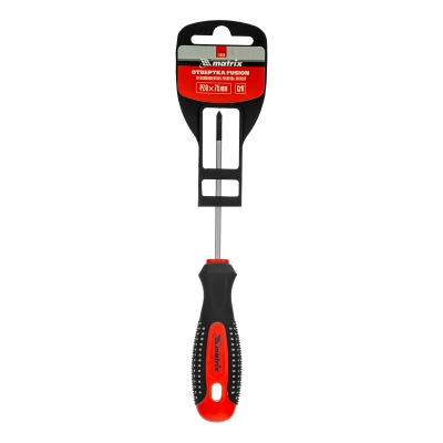 Отвертка Fusion, PZ0 x 75 мм, CrV, трехкомпонентная рукоятка "Anti slip" Matrix по ценам производителя в Санкт-Петербурге с доставкой по всей России