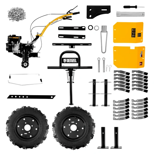 Мотоблок DPT-270X, 7 л.с, дисковое сцепление, ширина 90 см, глубина 35 см, фрез 3 х 4, ВОМ, передачи 2В/1Н Denzel по ценам производителя в Санкт-Петербурге с доставкой по всей России