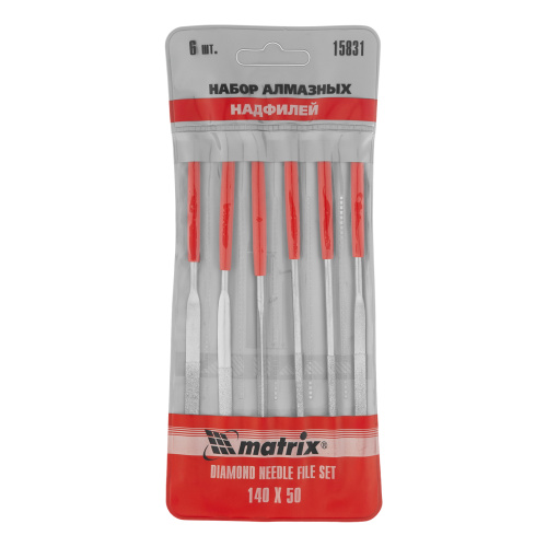 Набор надфилей алмазных, 140 х 50 х 3 мм, 6 шт Matrix купить в Москве с доставкой по всей России | ProtosMarket.ru
