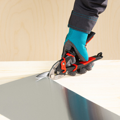 Ножницы по металлу "Piranha", 250 мм, прямой и левый рез, сталь СrMo, двухкомпонентные рукоятки Gross купить в Москве с доставкой по всей России | ProtosMarket.ru