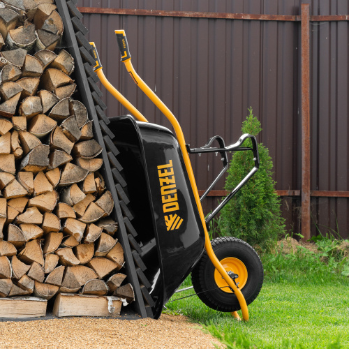 Тачка строительная, усиленная, объем 130 л, 230 кг, колесо 15х6.00-6 Denzel по ценам производителя в Санкт-Петербурге с доставкой по всей России