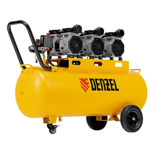 Компрессор безмасляный, малошумный DLS 1800/100,1800 Вт, 3x600, 100 л, 345 л/мин Denzel по ценам производителя в Санкт-Петербурге с доставкой по всей России