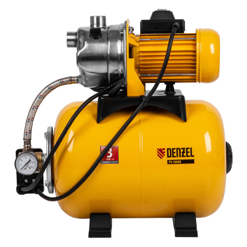 Насосная станция PS1000Х, 1000 Вт, 3500 л/ч, ресивер 24 л, подъем 44 м, нержавейка Denzel по ценам производителя в Санкт-Петербурге с доставкой по всей России