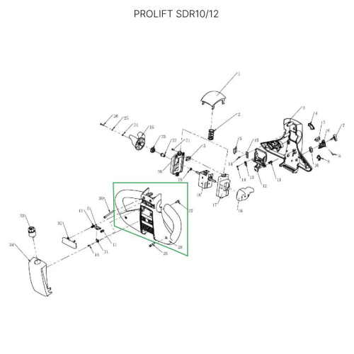 Корпус ручки для самоходных штабелеров SDR/SDK и самоходной тележки SD20 по ценам производителя в Санкт-Петербурге с доставкой по всей России