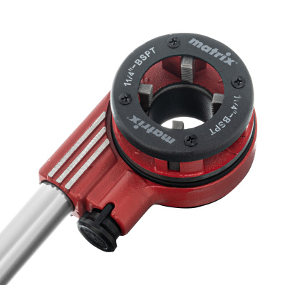 Набор клуппов 1/4-1/2-3/4-1-1.25"+ плашкодержатель с трещоткой, 8 предметов Matrix по ценам производителя в Санкт-Петербурге с доставкой по всей России