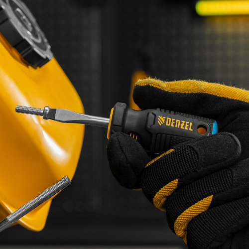 Отвертка SL6x38 мм, CrV, трехкомпонентная рукоятка Denzel по ценам производителя в Санкт-Петербурге с доставкой по всей России