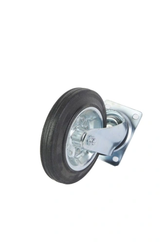 Колесо поворотное усиленное резина SRC 80 200 мм по ценам производителя в Санкт-Петербурге с доставкой по всей России