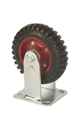 Колесо большегрузное неповоротное PF 160 150 мм резина с протектором (F) купить в Москве с доставкой по всей России | ProtosMarket.ru