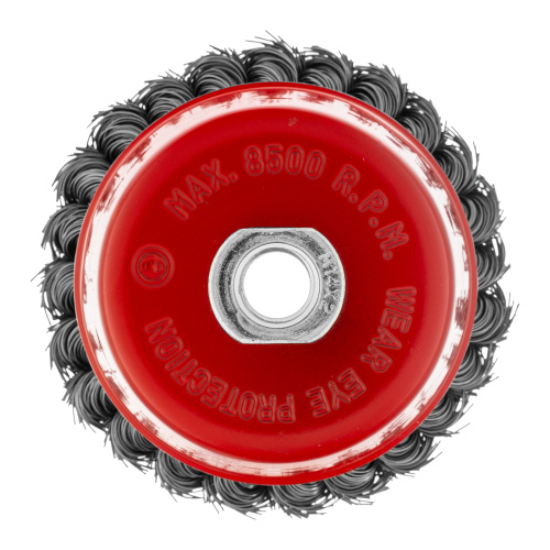 Щетка для УШМ, 100 мм, М14, "чашка", двухрядная, крученая проволока 0.5 мм Matrix купить в Москве с доставкой по всей России | ProtosMarket.ru