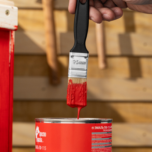 Кисть флейцевая "Стандарт", 25 х 6 мм, натуральная щетина, пластиковая ручка Сибртех купить в Москве с доставкой по всей России | ProtosMarket.ru