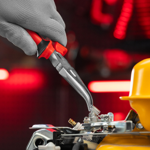 Длинногубцы изогнутые Nickel, 180 мм, никелированные, двухкомпонентные рукоятки Matrix купить в Москве с доставкой по всей России | ProtosMarket.ru