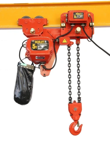 5т 4,5м УСВ таль цепная ТЭЦ OCALIFT 05-02LHD 380в передвижная двухскоростная по ценам производителя в Санкт-Петербурге с доставкой по всей России