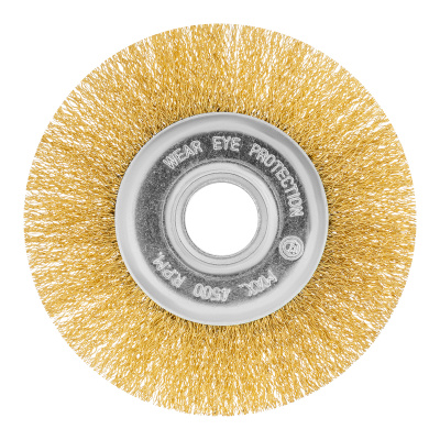 Щетка для УШМ, 125 мм, посадка 22.2 мм, плоская, латунированная витая проволока Matrix по ценам производителя в Санкт-Петербурге с доставкой по всей России