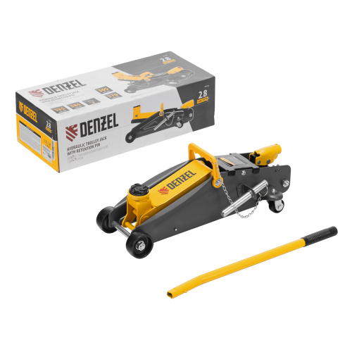 Домкрат гидравлический подкатной с фиксатором, 2,8 т, 135-385 мм Denzel по ценам производителя в Санкт-Петербурге с доставкой по всей России
