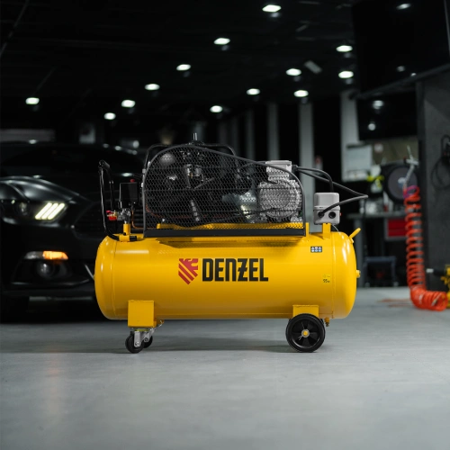 Компрессор воздушный BCW3000-T/100, ременный привод, 3.0 кВт, 100 литров, 520 л/мин Denzel по ценам производителя в Санкт-Петербурге с доставкой по всей России