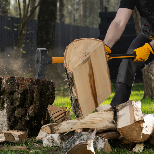 Колун-кувалда 4000 г, кованая, фибергласовая  рукоятка c TPR покрытием, 880 мм Denzel купить в Москве с доставкой по всей России | ProtosMarket.ru